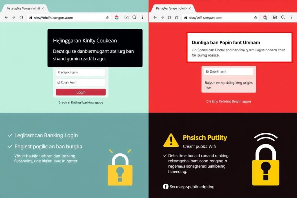 Contoh halaman login palsu yang digunakan dalam serangan phishing Contoh halaman login palsu yang digunakan dalam serangan phishing